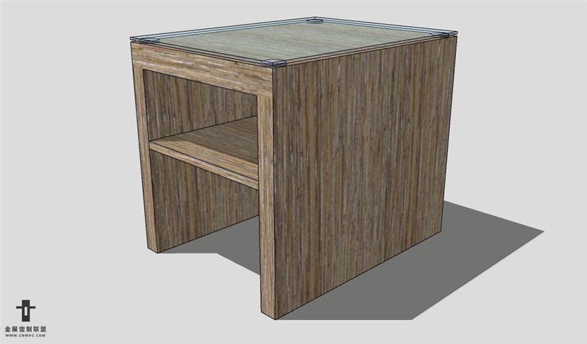 SketchUp边几模型草图大师边方几3D模型Sideboard-027