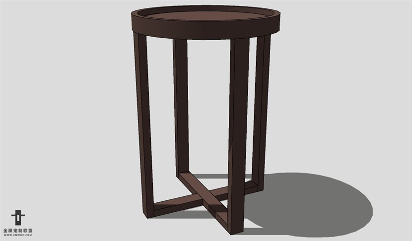 SketchUp边几模型草图大师边圆几3D模型Sideboard-029