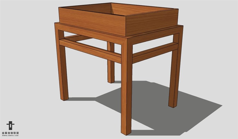 SketchUp边几模型草图大师边方几3D模型Sideboard-034