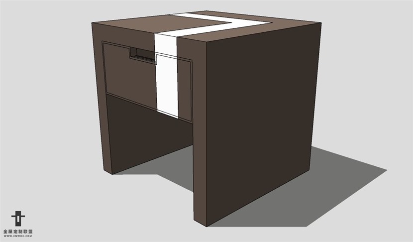 SketchUp边几模型草图大师边方几3D模型Sideboard-038