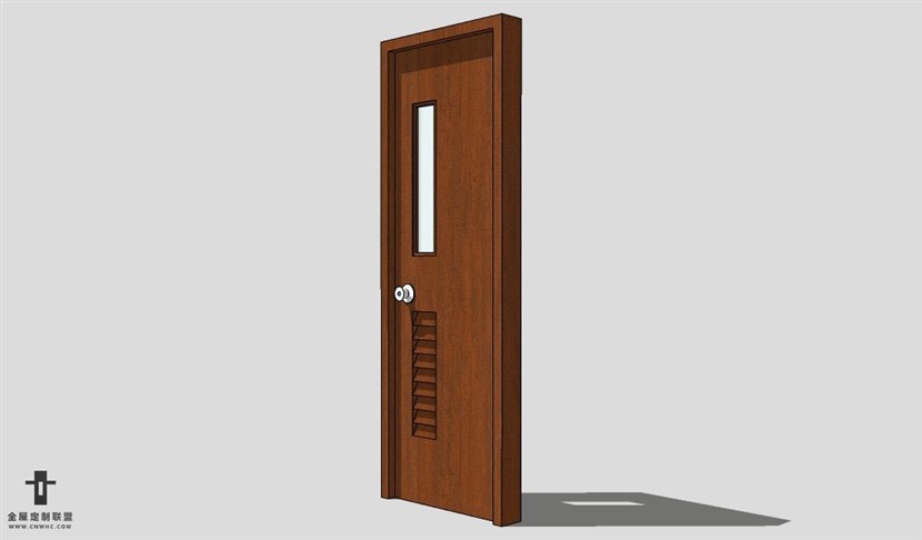 SketchUp单开门模型草图大师单开门3D模型Single Door-004