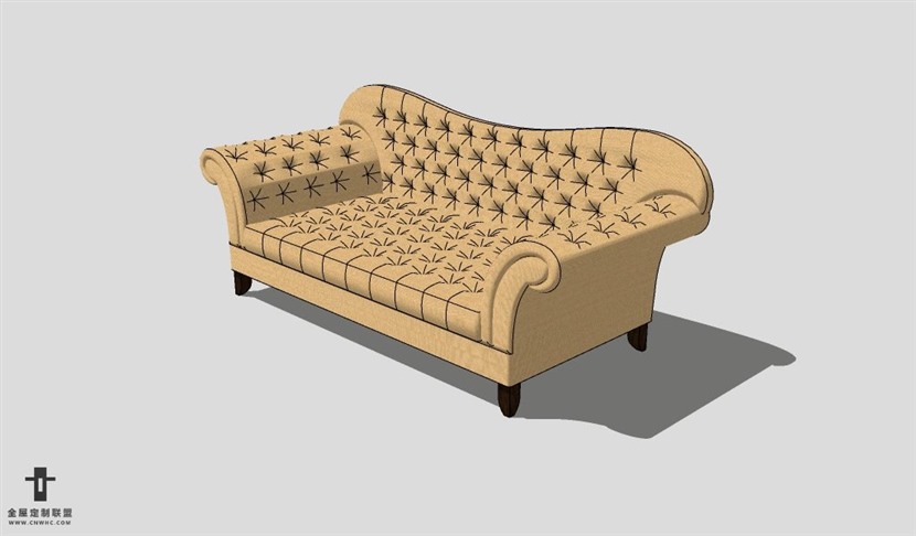 SketchUp沙发模型草图大师长形沙发模型Sofa-007