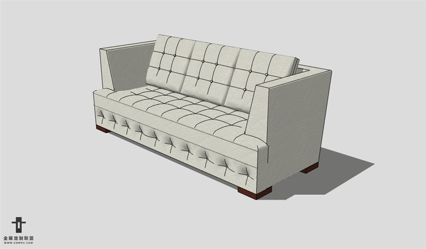 SketchUp沙发模型草图大师长形沙发模型Sofa-008