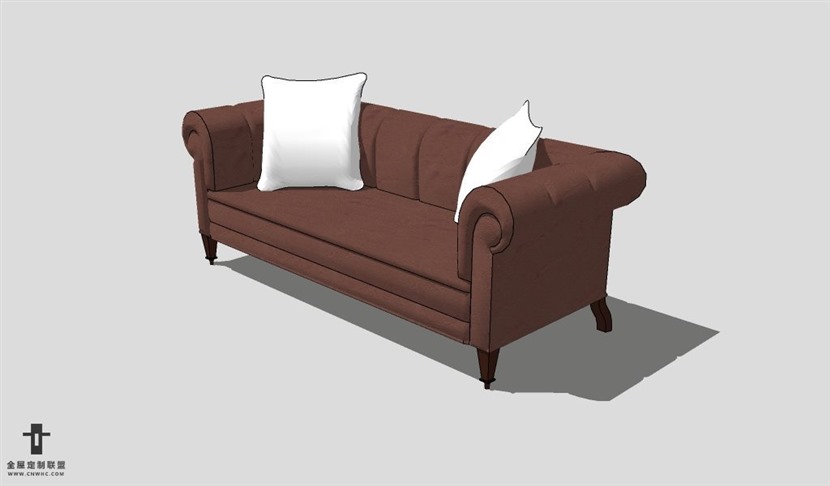 SketchUp沙发模型草图大师长形沙发模型Sofa-011