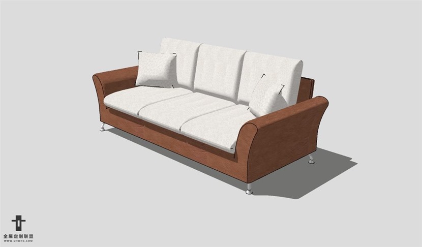 SketchUp沙发模型草图大师长形沙发模型Sofa-016