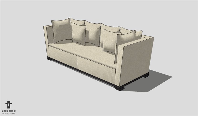 SketchUp沙发模型草图大师长形沙发模型Sofa-019