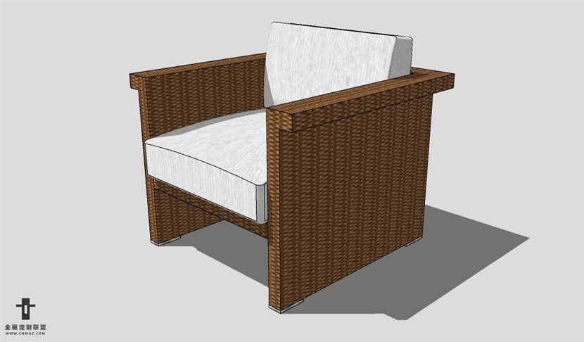 SketchUp沙发模型草图大师单人沙发模型Sofa-034