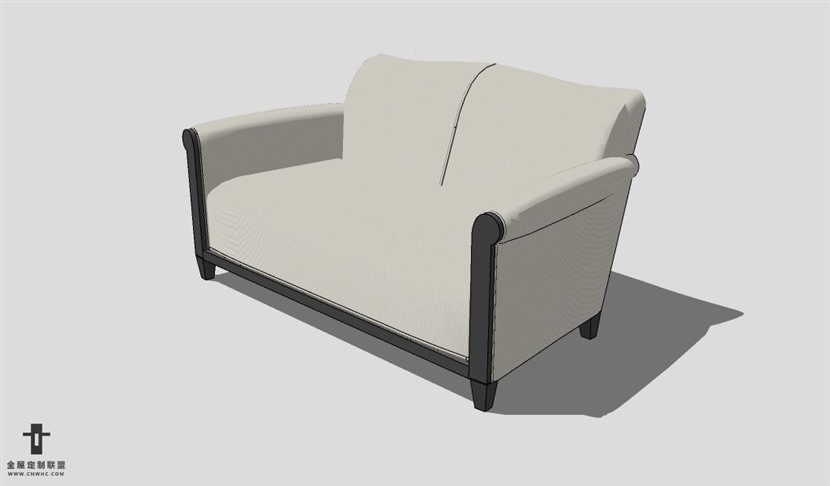 SketchUp沙发模型草图大师长形沙发模型Sofa-042