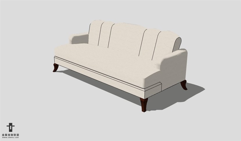 SketchUp沙发模型草图大师长形沙发模型Sofa-043