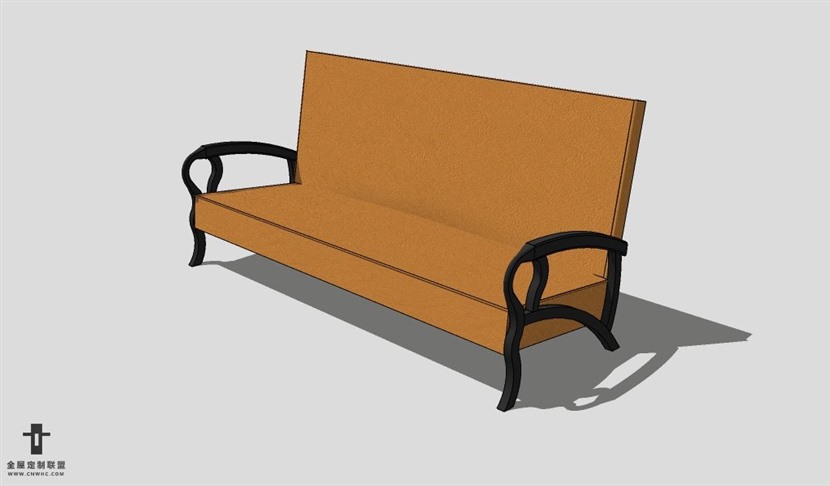 SketchUp沙发模型草图大师长形沙发模型Sofa-044