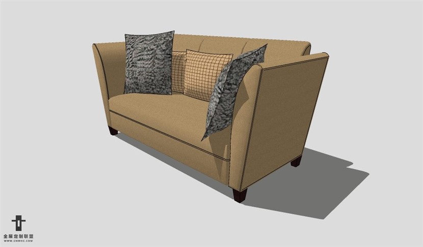 SketchUp沙发模型草图大师长形沙发模型Sofa-045