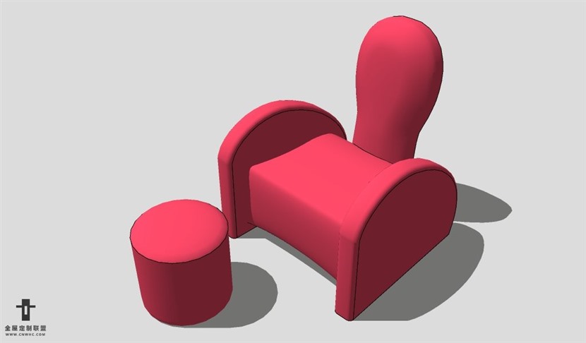 SketchUp沙发模型草图大师单人沙发模型Sofa-046