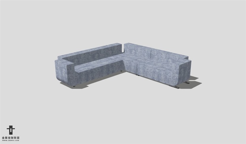 SketchUp沙发模型草图大师L型沙发模型Sofa-001