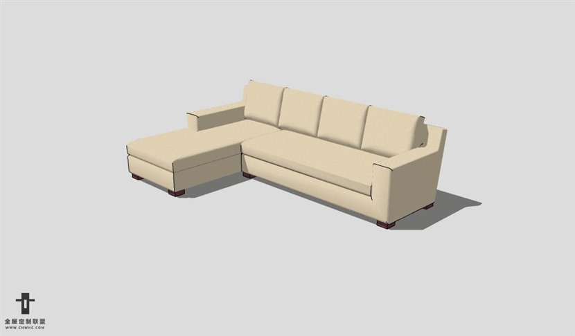 SketchUp沙发模型草图大师L型沙发模型Sofa-008