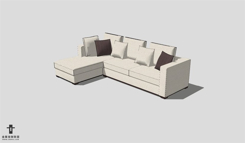 SketchUp沙发模型草图大师L型沙发模型Sofa-009