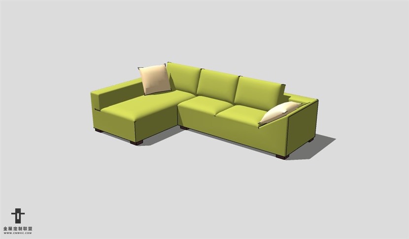 SketchUp沙发模型草图大师L型沙发模型Sofa-013