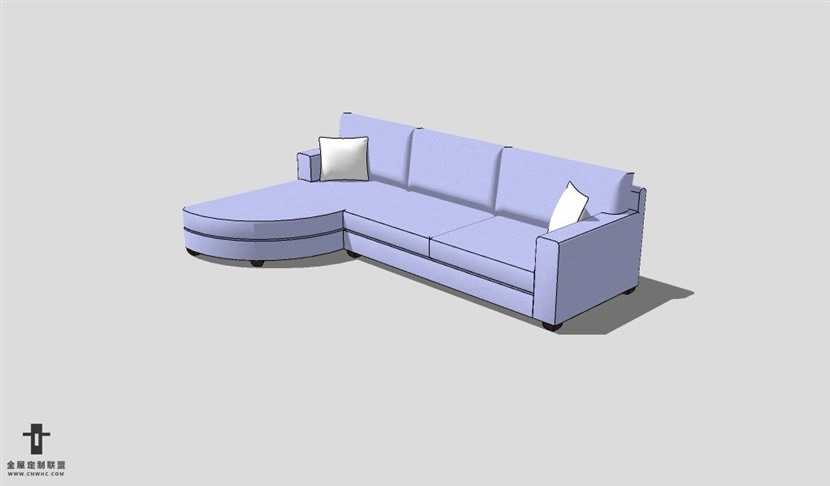 SketchUp沙发模型草图大师L型沙发模型Sofa-014