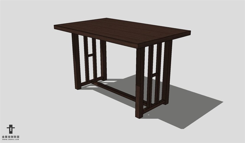 SketchUp桌子模型草图大师长餐桌模型table--001