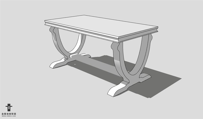 SketchUp桌子模型草图大师长餐桌模型table--002