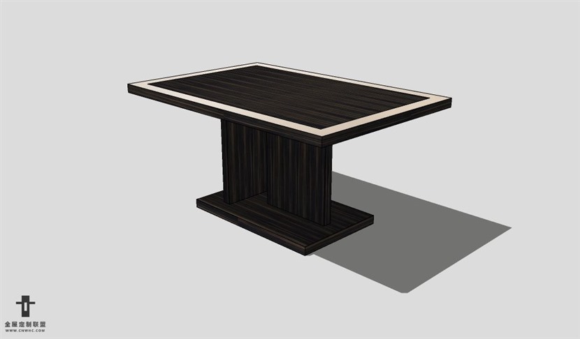 SketchUp桌子模型草图大师长餐桌模型table--004