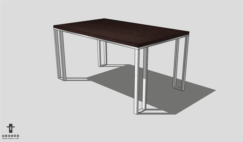 SketchUp桌子模型草图大师长餐桌3D模型table--006