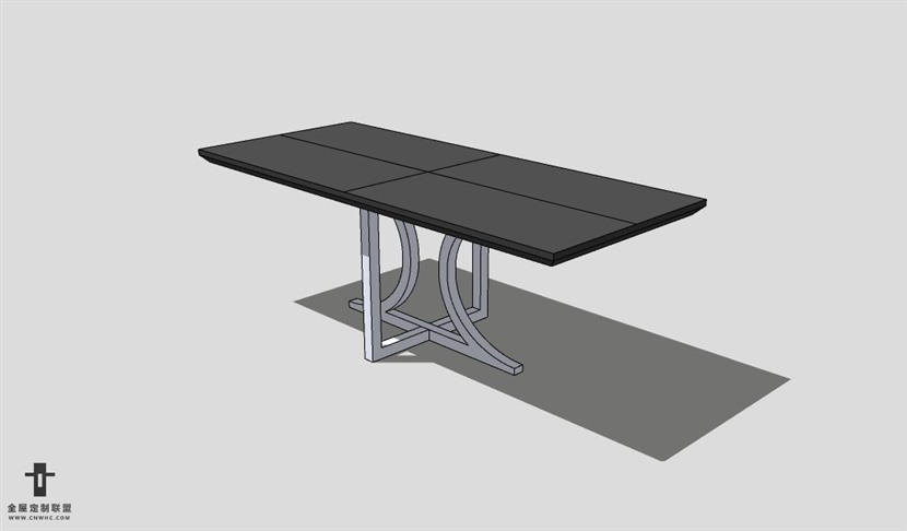 SketchUp桌子模型草图大师长餐桌3D模型table--007