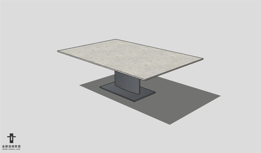 SketchUp桌子模型草图大师长餐桌3D模型table--009