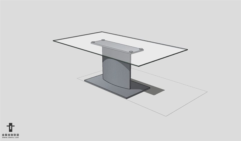 SketchUp桌子模型草图大师长餐桌3D模型table--010