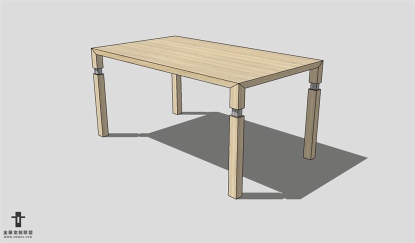 SketchUp桌子模型草图大师长餐桌3D模型table--014