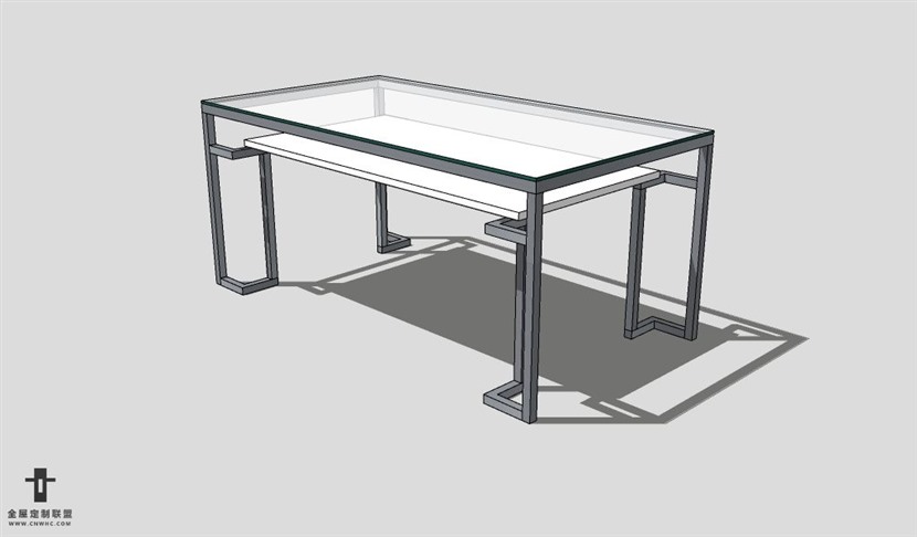 SketchUp桌子模型草图大师长餐桌3D模型table--018