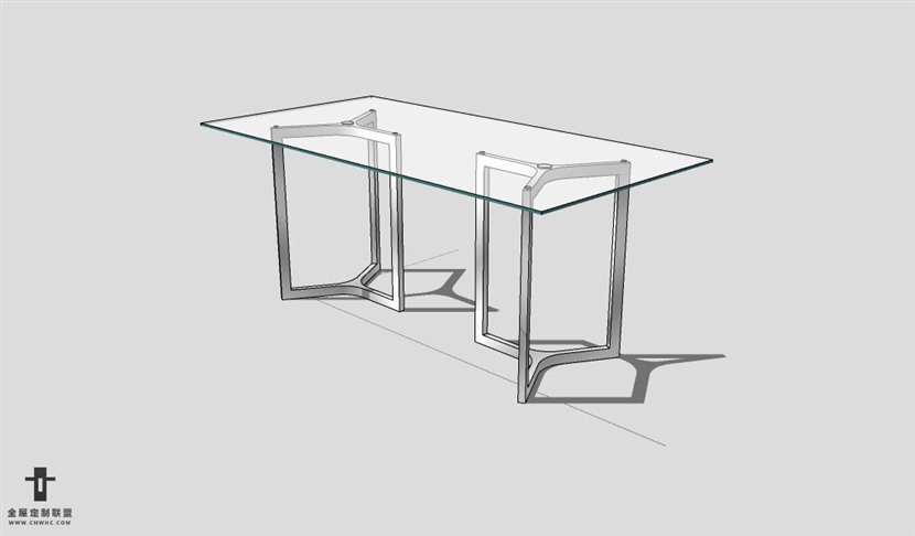 SketchUp桌子模型草图大师长餐桌3D模型table--020