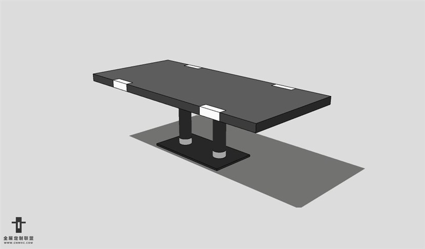 SketchUp桌子模型草图大师长餐桌3D模型table--022