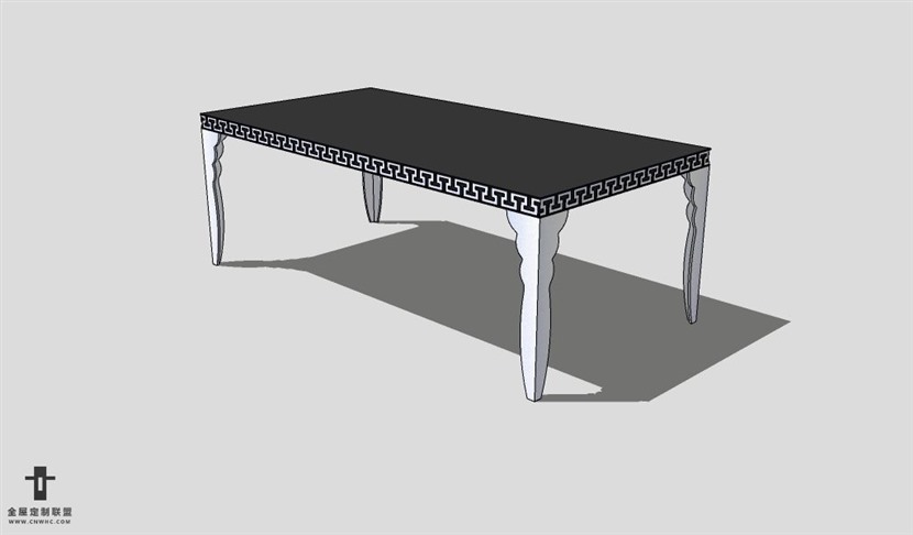 SketchUp桌子模型草图大师长餐桌3D模型table--025