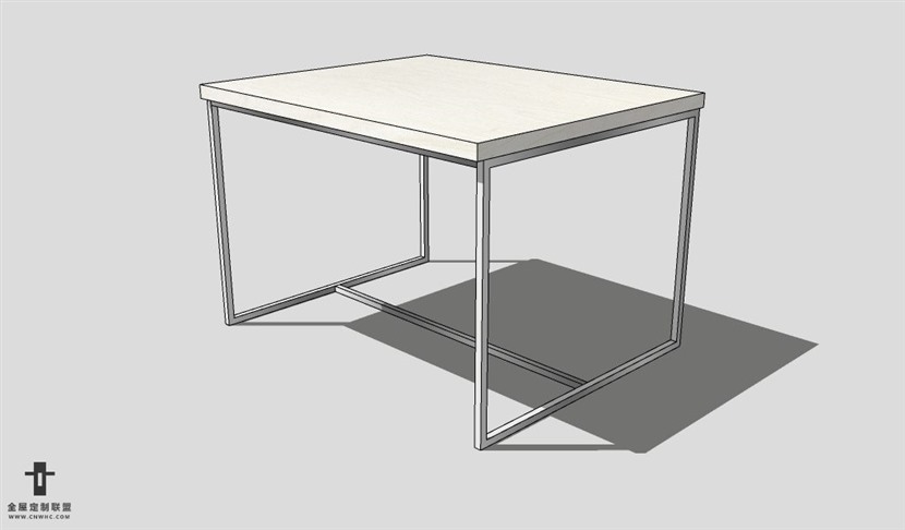 SketchUp桌子模型草图大师长餐桌3D模型table--028