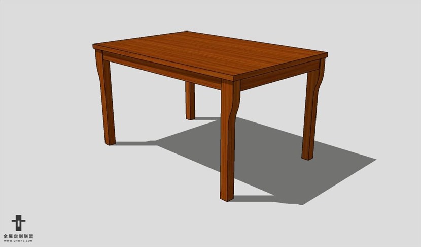 SketchUp桌子模型草图大师长餐桌3D模型table--029