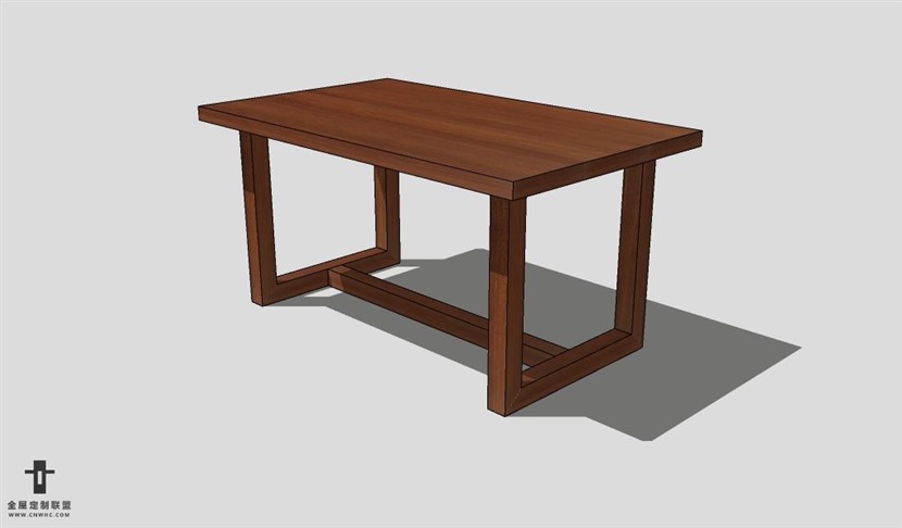 SketchUp桌子模型草图大师长餐桌3D模型table--031