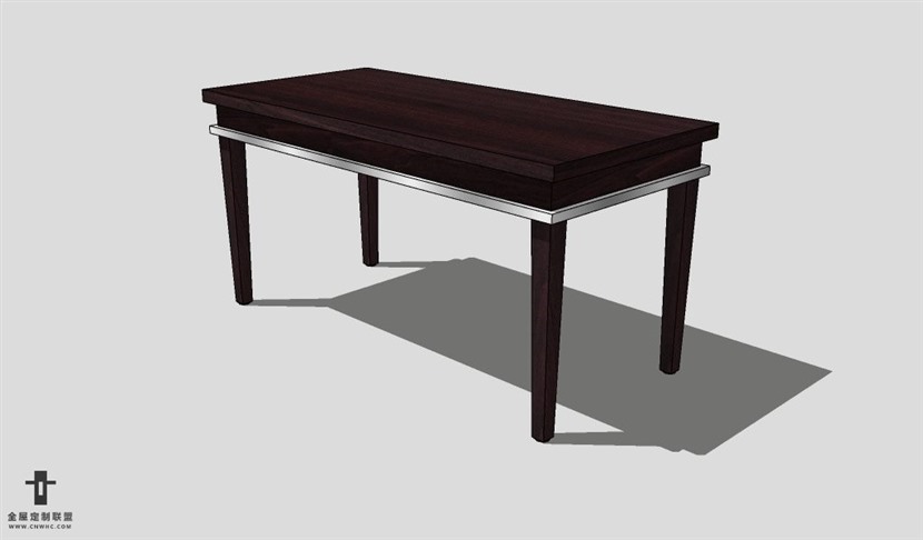 SketchUp桌子模型草图大师长餐桌3D模型table--037