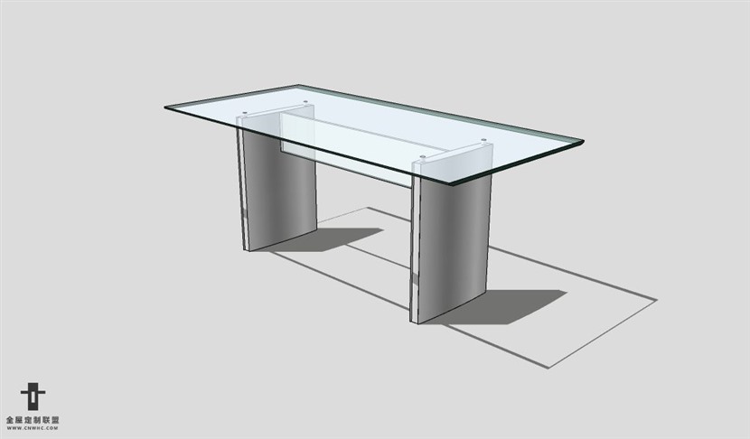 SketchUp桌子模型草图大师长餐桌3D模型table--044