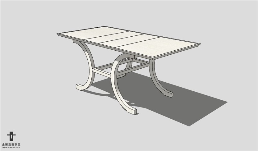 SketchUp桌子模型草图大师长餐桌3D模型table--047