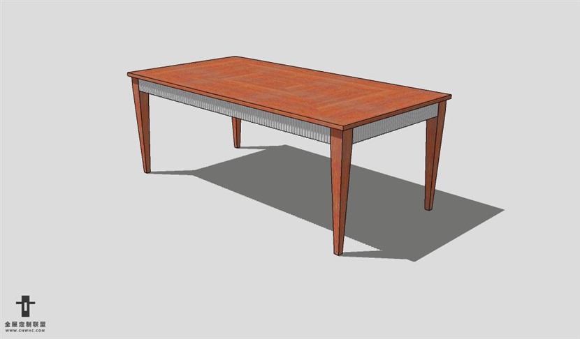 SketchUp桌子模型草图大师长餐桌3D模型table--048