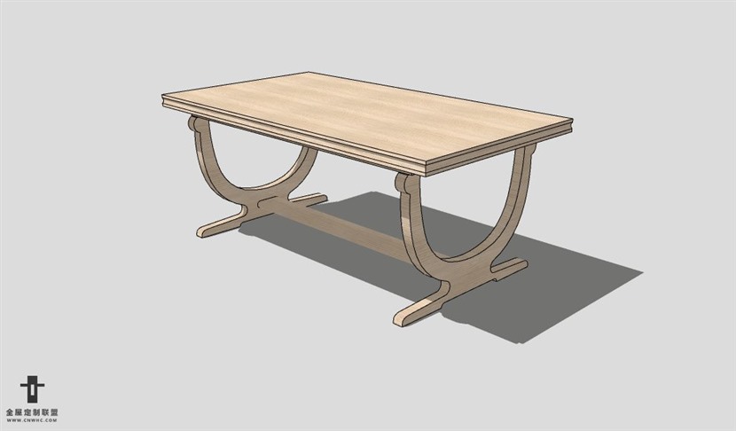 SketchUp桌子模型草图大师长餐桌3D模型table--049