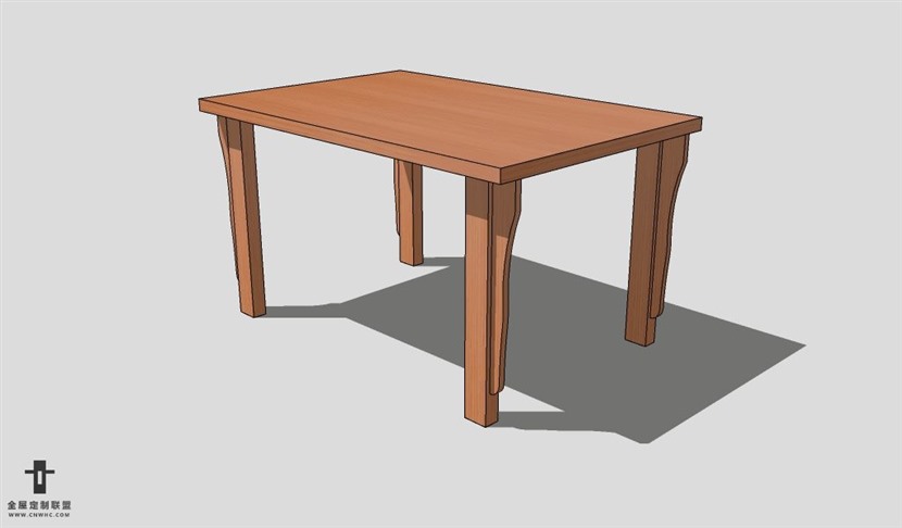 SketchUp桌子模型草图大师长餐桌3D模型table--051