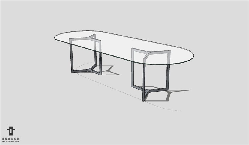 SketchUp桌子模型草图大师长餐桌3D模型table--054