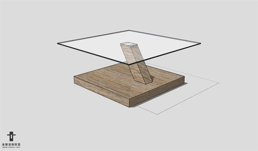 SketchUp茶几模型草图大师茶几3D模型Tea table-008