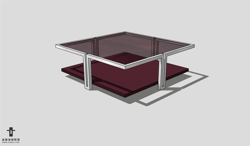 SketchUp茶几模型草图大师茶几3D模型Tea table-019