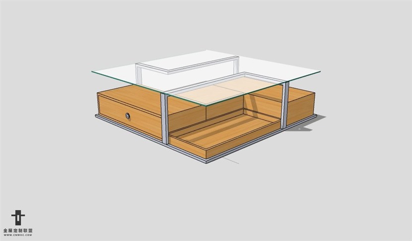 SketchUp茶几模型草图大师茶几3D模型Tea table-021