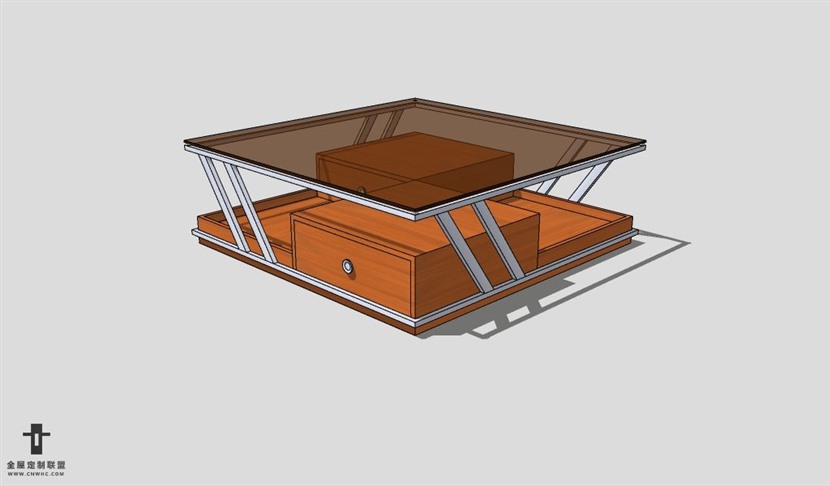 SketchUp茶几模型草图大师茶几3D模型Tea table-028