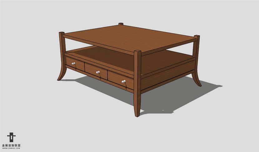 SketchUp茶几模型草图大师茶几3D模型Tea table-039