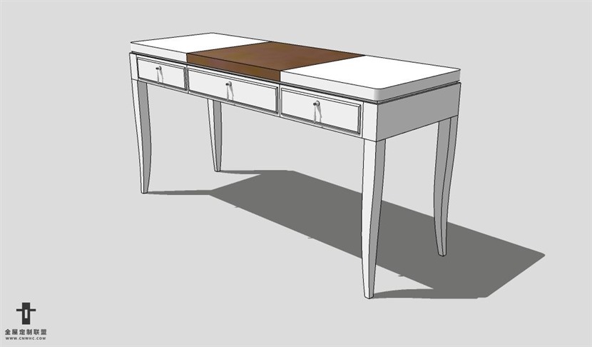 SketchUp桌子模型草图大师梳妆桌3D模型Vanity-005