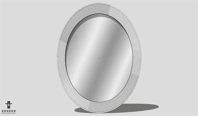 SketchUp镜子模型草图大师卫浴镜3D模型Wall-Mounting Mirror-001